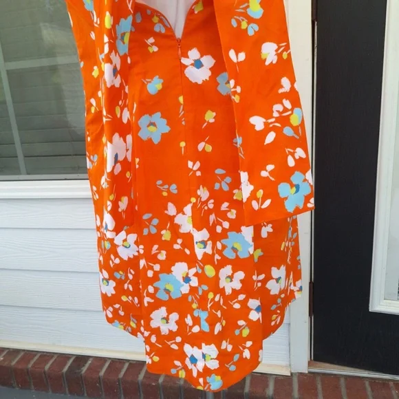Tyler Boe Stella Dress - Size XS – Orange Floral – Sleeveless - Picture 7 of 15